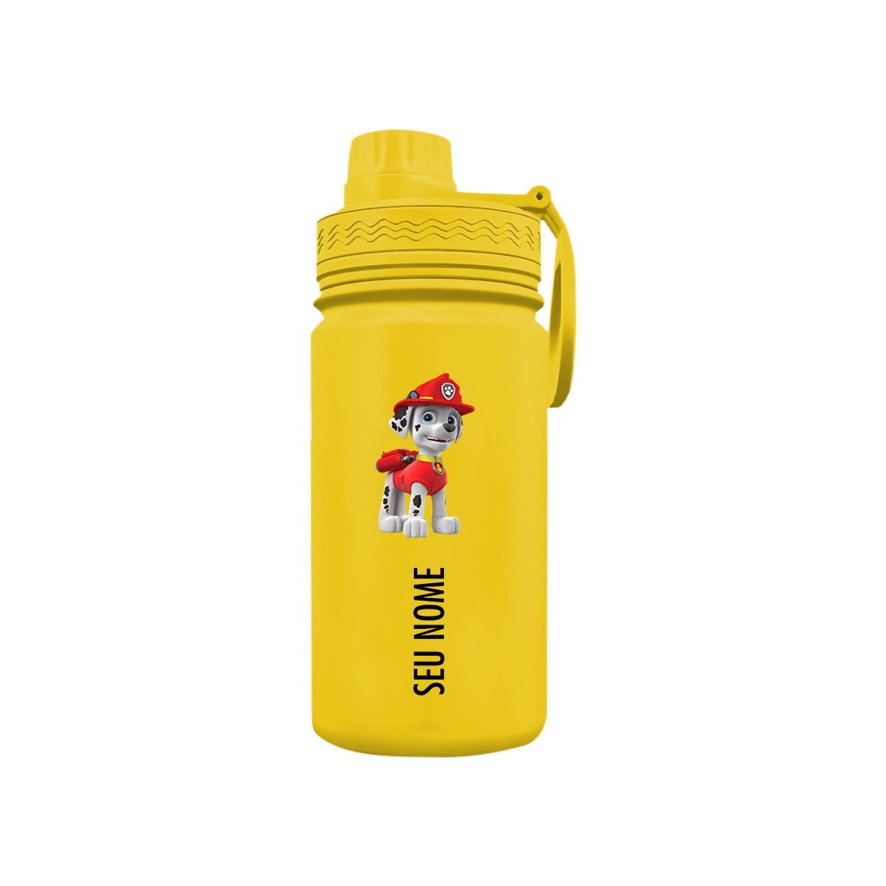 Garrafa Térmica Fresh Com Alça Personalizada 350ml 550ml 600ml Infantil com Seu Nome - Marshall Patrulha Canina em Oferta na Shopee