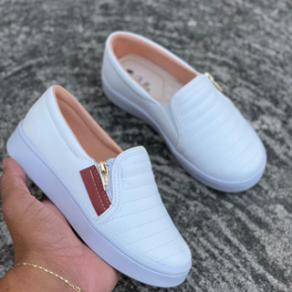 Tênis Sapatênis Sapatilha Feminino Infantil Slip On Com Zíper Confortável Envio Imediato em Oferta na Shopee