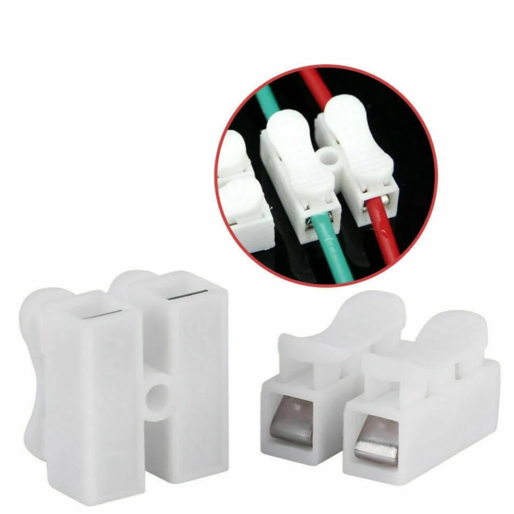 Kit 25 Conector de Pressão Engate Rapido Fio De Led Sem Solda 2 Vias