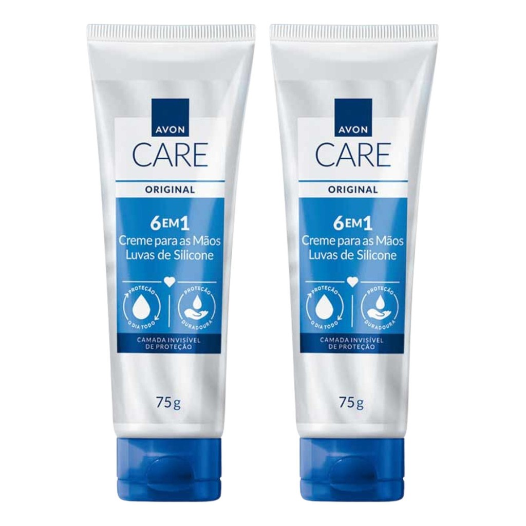 Kit 2 Luvas de Silicone Avon Care para as Mãos 75g