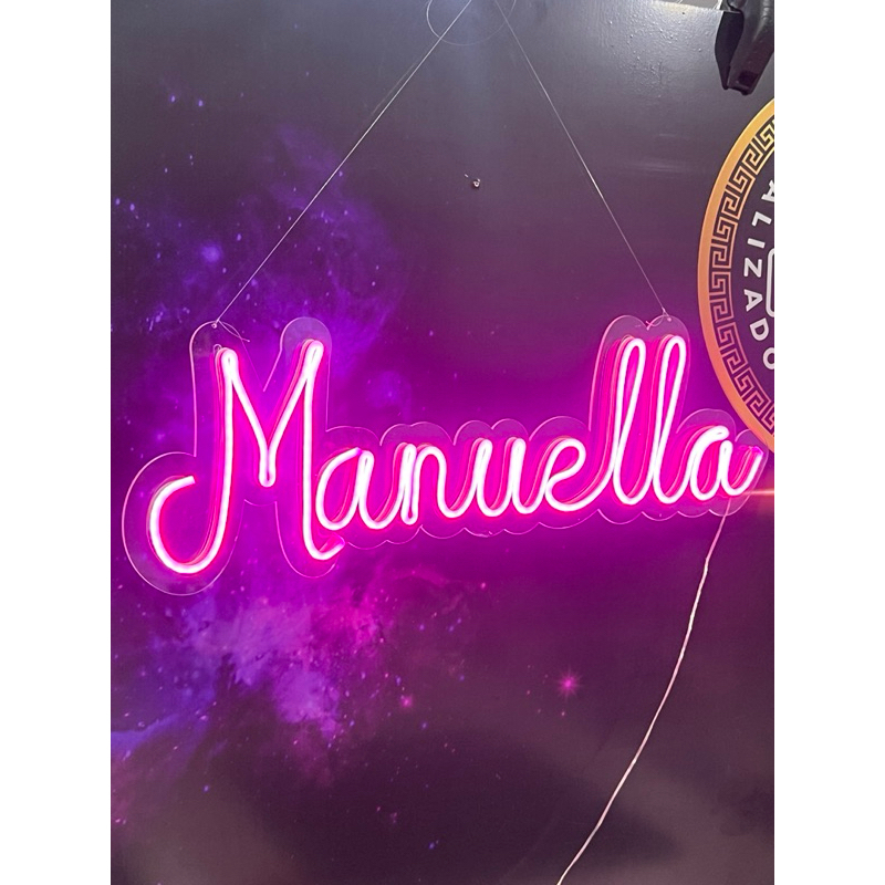Nome de acrílico de 3mm que não amarela de led neon de 6mm que não queima Rosa personalizado