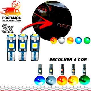 Lampada Led Premium Painel Comando de Ar Condicionado Palio Uno Punto T5 Pinguinho Com 3 Unidades em Oferta na Shopee