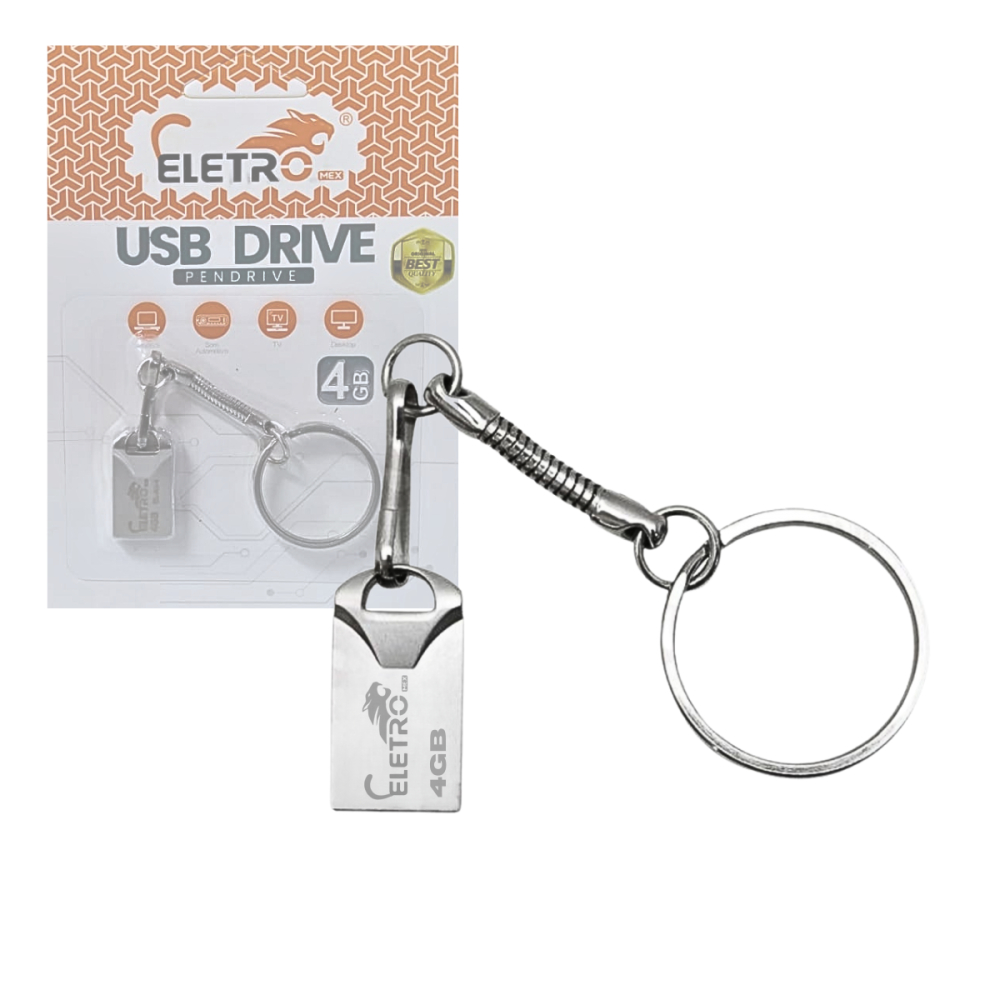 4GB/8GB/16GB/32GB/64GB E 128GB Pendrive Chaveiro 128GB Unidade Flash USB de Alta Velocidade
