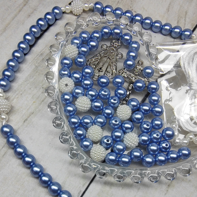 Terço para montagem  católico rosário varios modelos fundição resinado religioso artesanato em Oferta na Shopee