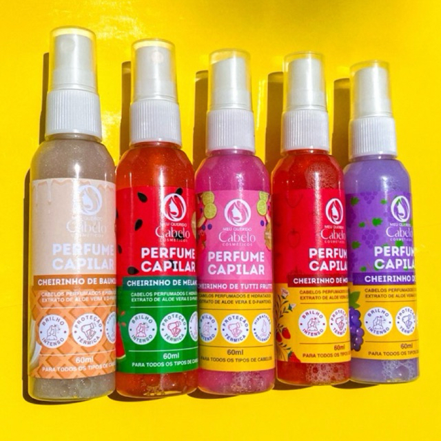 Perfume Para Cabelo Sem Álcool e com Proteção térmica Térmica - 60ml -Cheirinho de chiclete