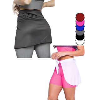 Kit 2 Tampa Legging Academia Fitness Tapa Bumbum Tampa Amarrar 2 peças Estilo Saia em Oferta na Shopee