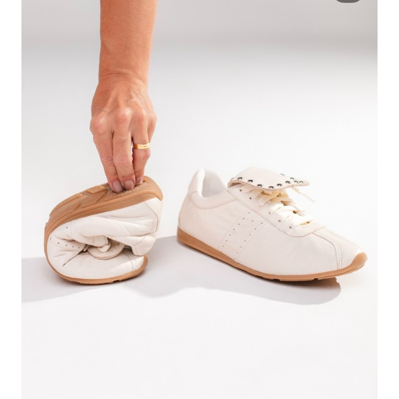 tênis em couro of White com lingueta Marina Mello