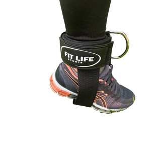 Par de Alça Puxador tornozeleira  do Cross Over Glúteo Com Regulagem Profissional Academia Fit Life