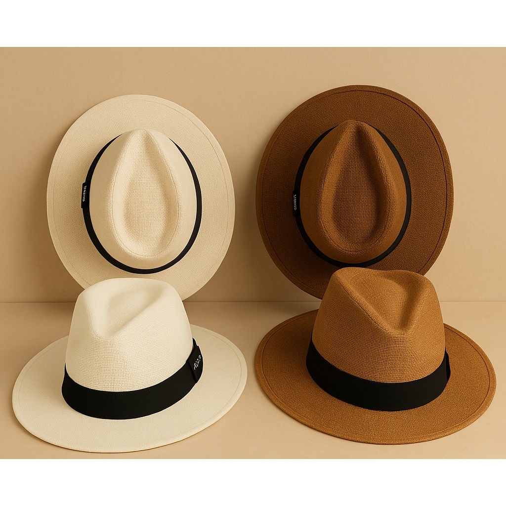 Chapéu Panamá Palha Shantung Verão Praia Casual Unissex em Oferta na Shopee