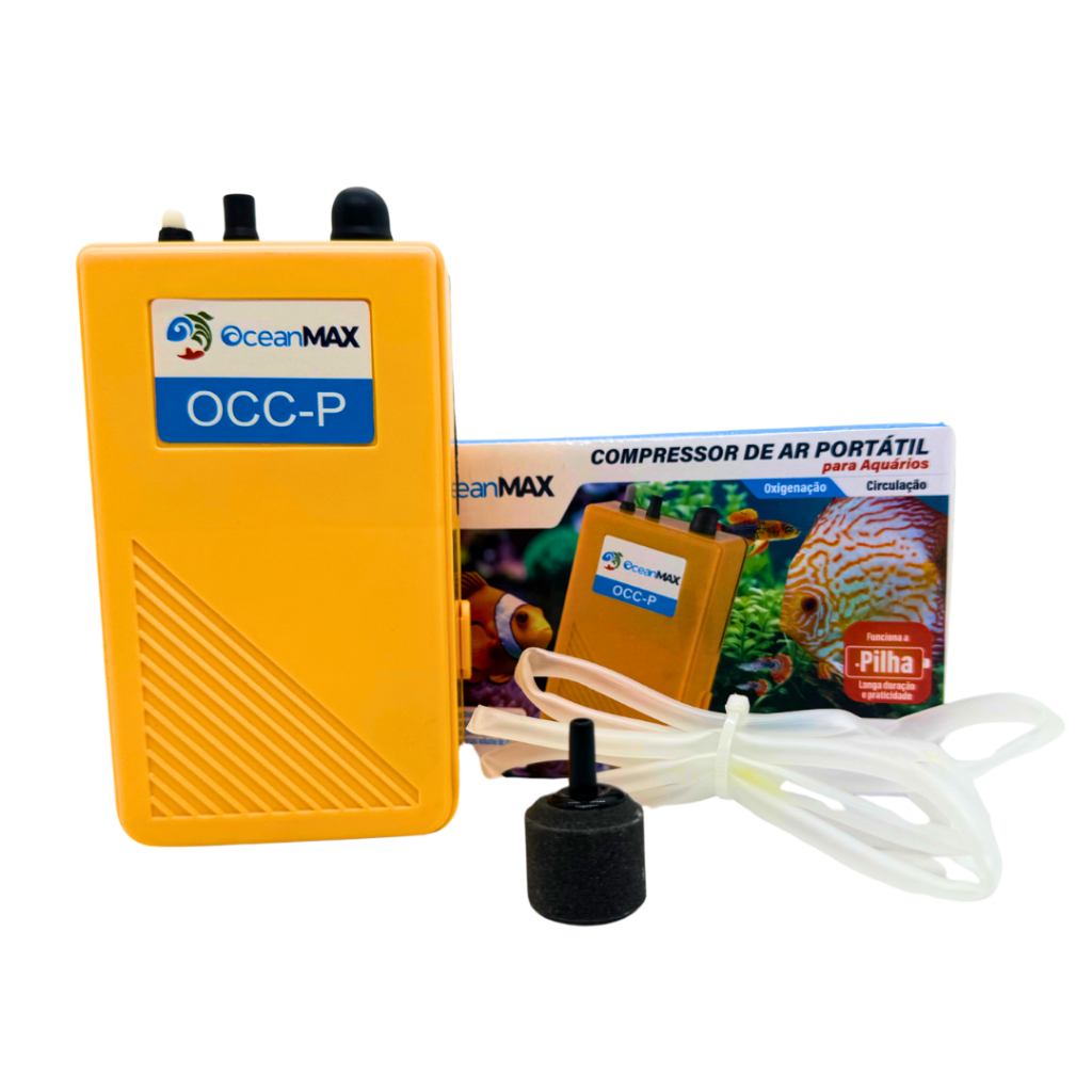 Compressor De Ar A Pilha Para Aquário Ou Pesca - Oceanmax