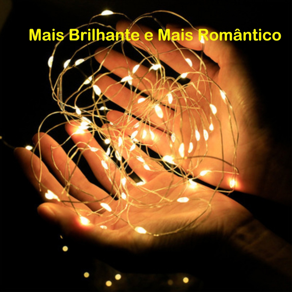 1/5/10 Fios de Fada 2 ou 3 Metros Led Cordão de Luzes LED 3 Modos Fio de Cobre Ideal para Decoração de Natal e Festas em Oferta na Shopee