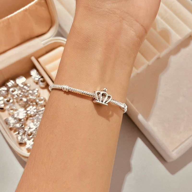 Berloque Coroa Princesa Separador Pingente Feminino Para Pulseira