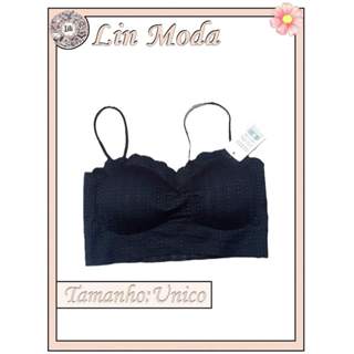 Top Feminino Renda Canelada Bralette | Casual, Confortável e Elegante em Oferta na Shopee