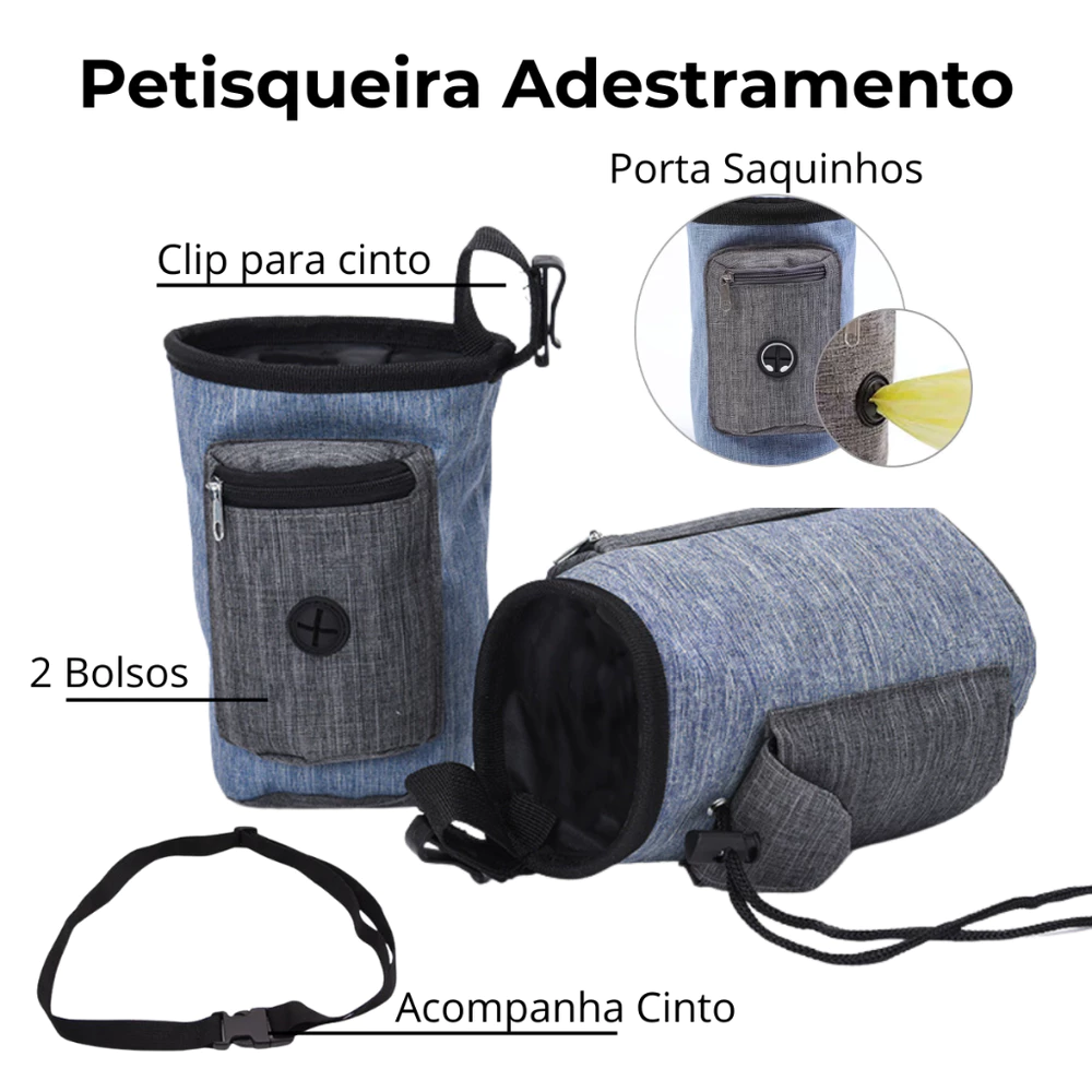 Bolsa de Adestramento Adestrador Petisqueira Pet para Cães Cachorro Pet Transporte Cintura