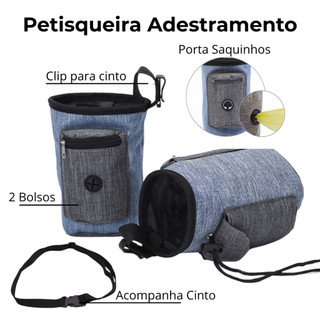 Bolsa de Adestramento Adestrador Petisqueira Pet para Cães Cachorro Pet Transporte Cintura