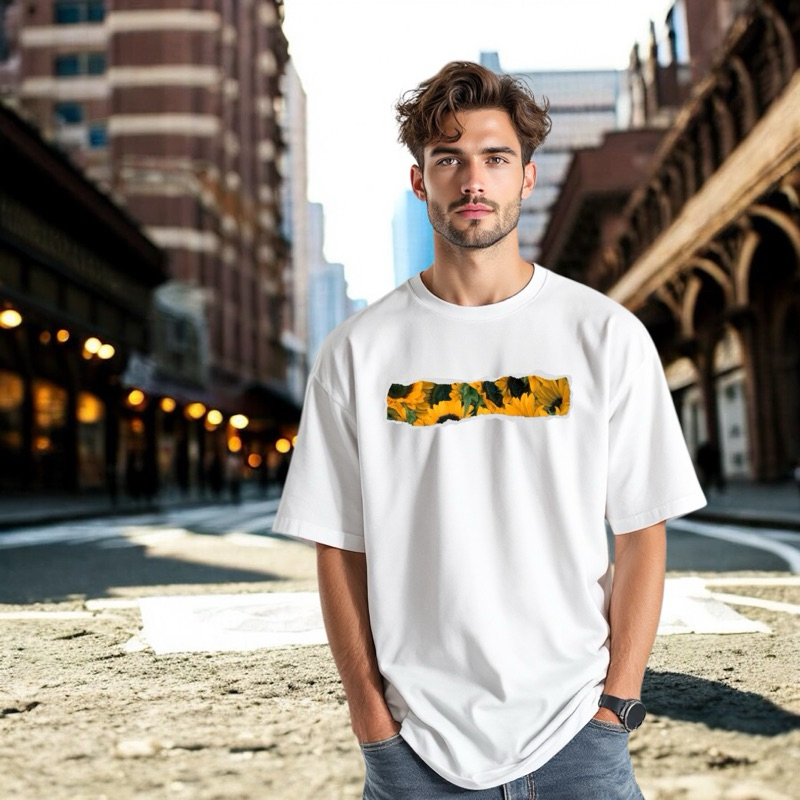 Camiseta Oversized Unissex Estampa Floral Várias Cores Blusa Streetwear