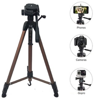 Tripé Profissional Alumínio 140cm Para Câmera Celular Smartphone Suporte Fotográfico Ajustável