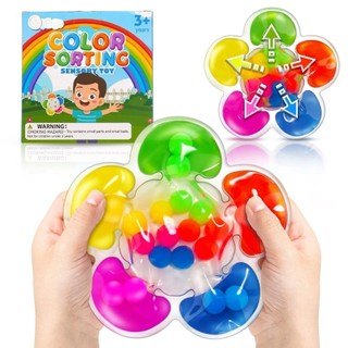 Brinquedo Sensorial Montessori Coordenação e Classificação de Cores - Educativo Infantil Portátil