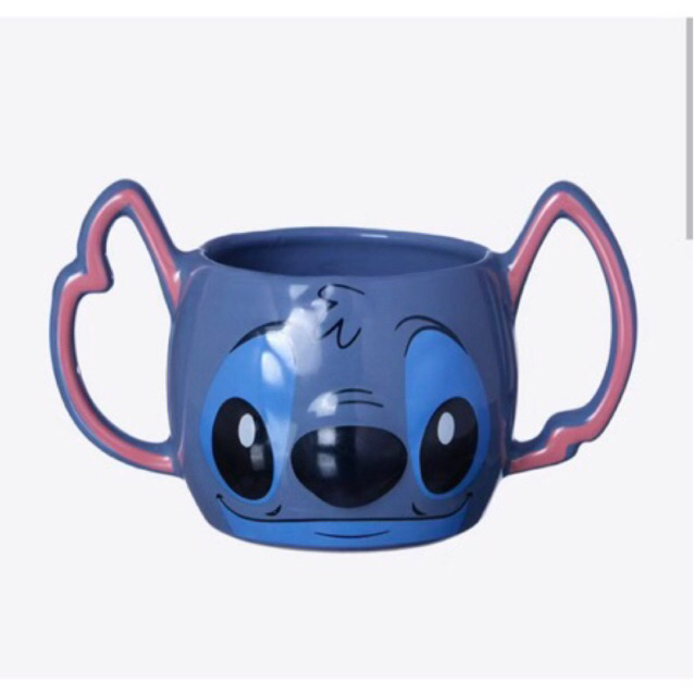 Caneca Formato 3D Stitch - Alça Dupla - 450ml - 1 unidade - Disney Original - Rizzo