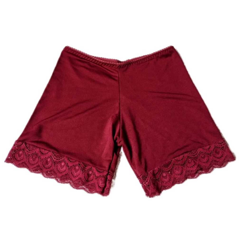 Short Feminino Juvenil Segunda Pele Com Renda Ideal Para Usar Por Baixo De Vestido