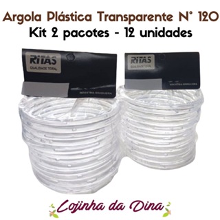 Kit 2 Pct Argola Plástica Transparente N° 120 Artesanato 12 Un em Oferta na Shopee