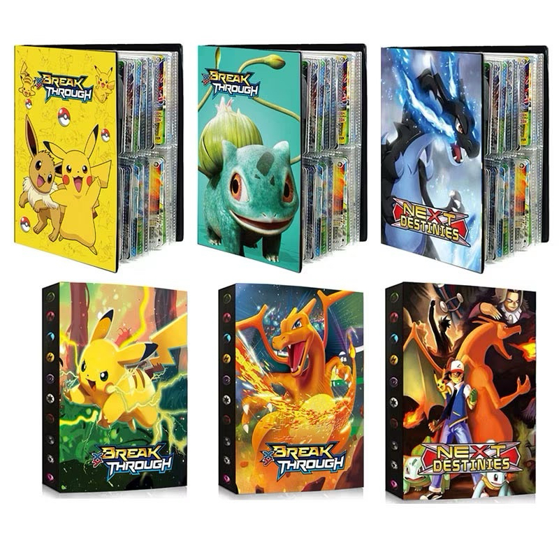 Álbum Pasta Pokemon Porta 240 Cartas com 30 folhas Ash Pikachu Charizard Porta Cards Arceus Greninja