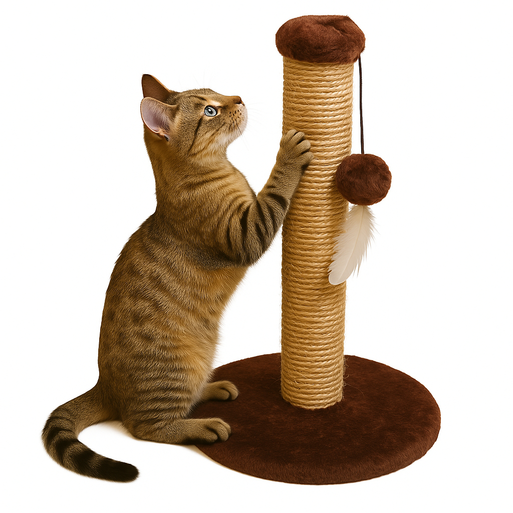 Arranhador Para Gatos Poste Com Brinquedo em Oferta na Shopee