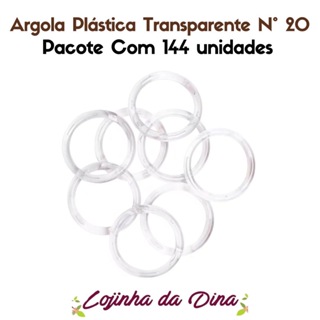 Argola Plástica N° 20 Transparente Artesanato 144 Unidades em Oferta na Shopee