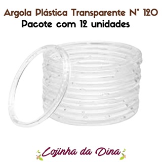 Argola Plástica Transparente N° 120 Artesanato 12 unidades em Oferta na Shopee