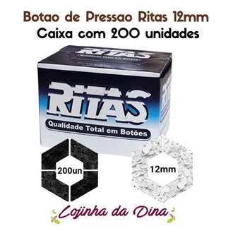 Botao de Pressao Ritas 12mm Caixa com 200un em Oferta na Shopee