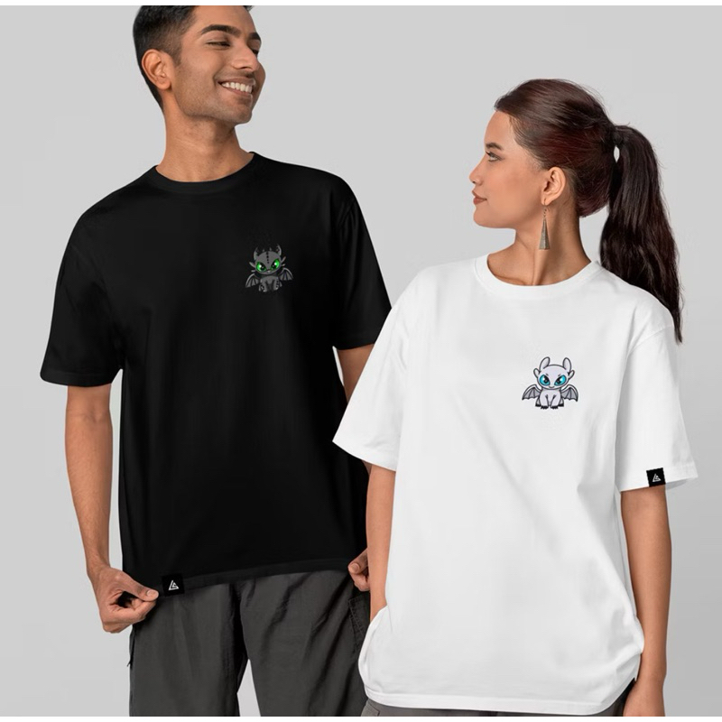 KIT 2 CAMISETAS CASAL BANGUELA E FÚRIA DESENHO DRAGÃO ALGODÃO PREMIUM ENVIO IMEDIATO
