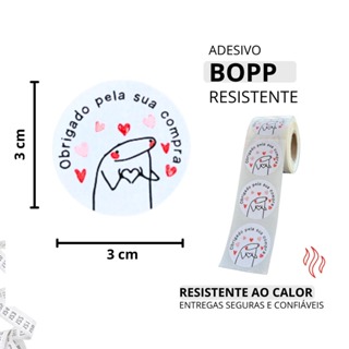 Adesivos Personalizado 3x3 cm 250, 500 e 1000 "Obrigada Por Sua Compra" Ideal Para Delivery em Oferta na Shopee
