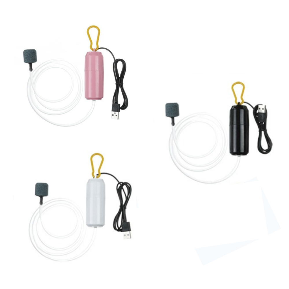 Bomba de Oxigênio USB Portátil Silenciosa Pescaria Peixe Vivo, Aquário/ Compressor Filtro de Ár