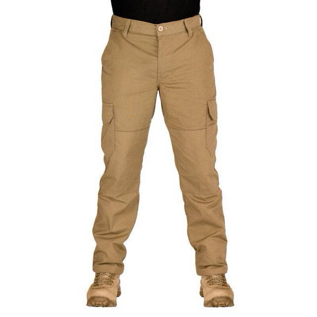 Calça Tática Em Rip Stop Reforça 6 Bolsos Airsoft Pesca Trilha Segurança