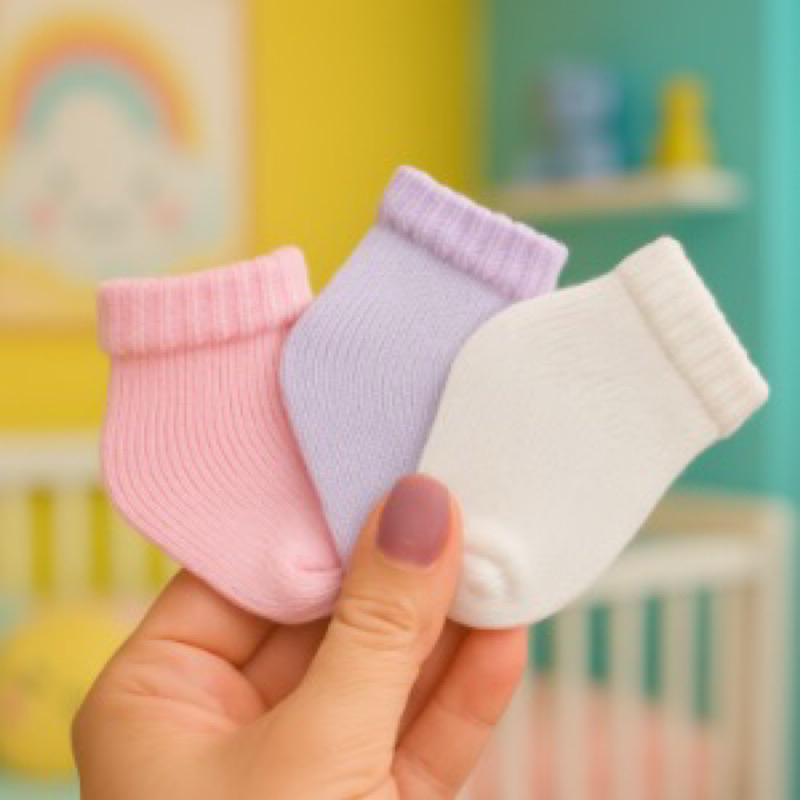 Kit meia para bebe Recem nascido até 6 meses para meninos e meninas macio em Oferta na Shopee