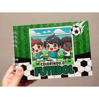 Livro de Colorir Futebol Neutro Estilo Bobbie Goods 50 Folhas 180g