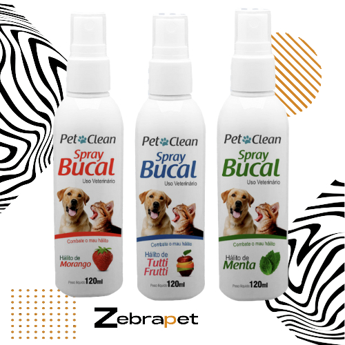 Pet Clean Spray Bucal 3 Sabores - 120ml