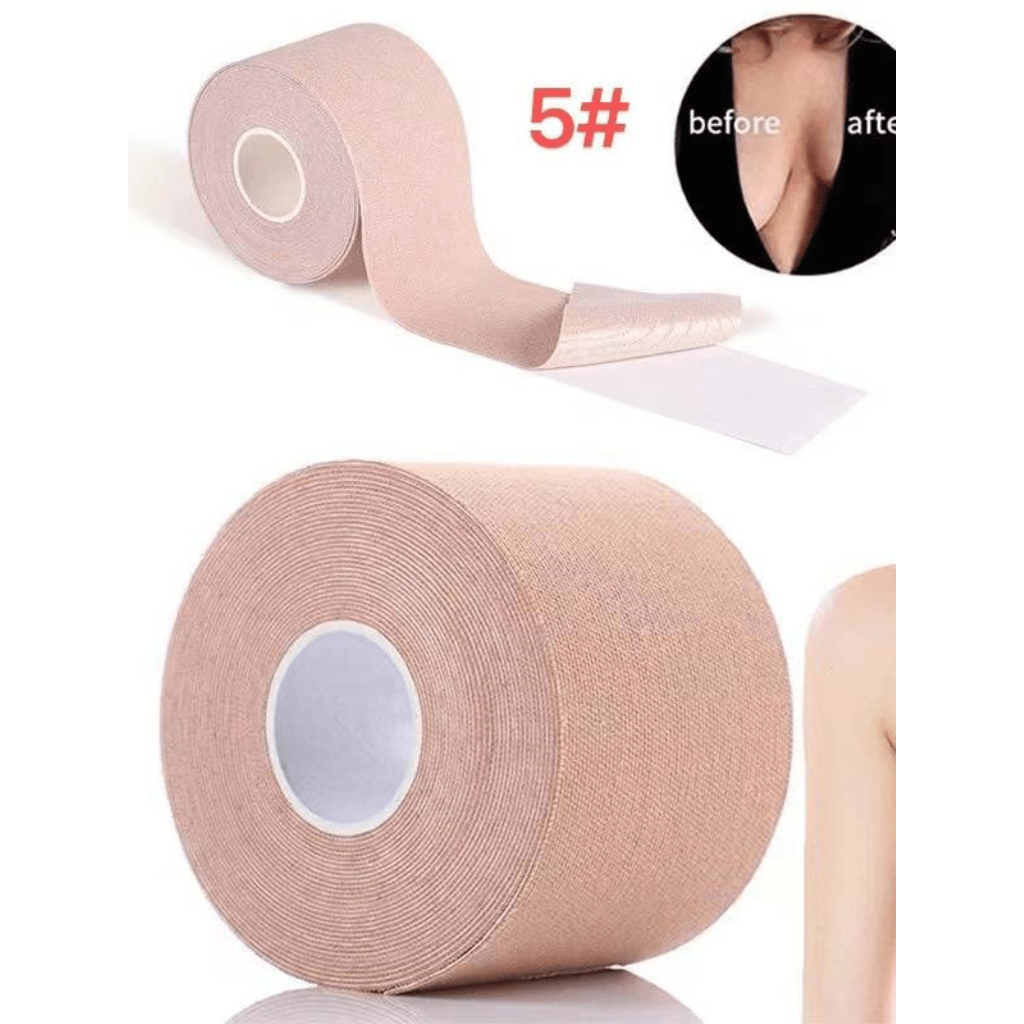 Fita Adesiva Invisível para Sustentação dos Seios – Fita Modeladora Corporal Feminina 5cm x 5m Cor da Pele em Oferta na Shopee
