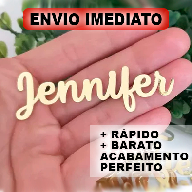 30 unidades aplique nome dourado lembrancinha personalização personalizado em Oferta na Shopee
