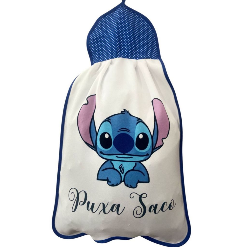 Porta Sacolas Stitch Estampado Puxa Saco Cozinha em Oferta na Shopee