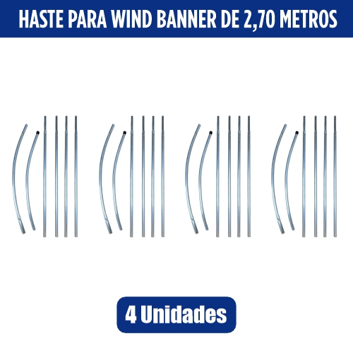 Kit de Hastes para Wind Banner grande com 2,70 metros em aluminio em Oferta na Shopee