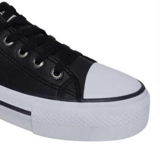 Tênis Plataforma T Cano Baixo All Flatform Feminino couro em Oferta na Shopee