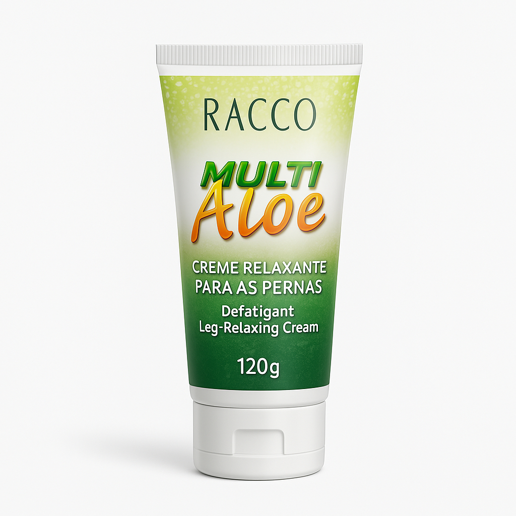 Creme Relaxante Pernas Racco Multi-Aloe - 120g  - circulação - inchaço - pés cansados - Aloe - Vera