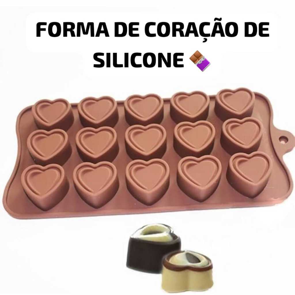 Forma de Silicone Para Chocolate, Bombom, Doces, Gelo Molde Docinho