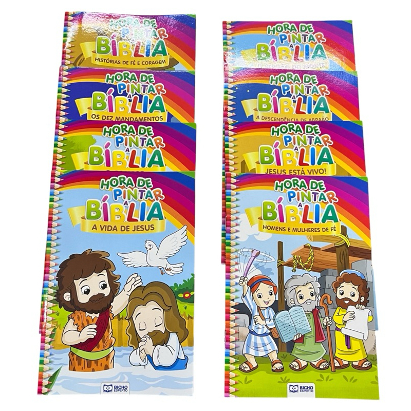 Hora de pinta histórias da Bíblia kit com 10