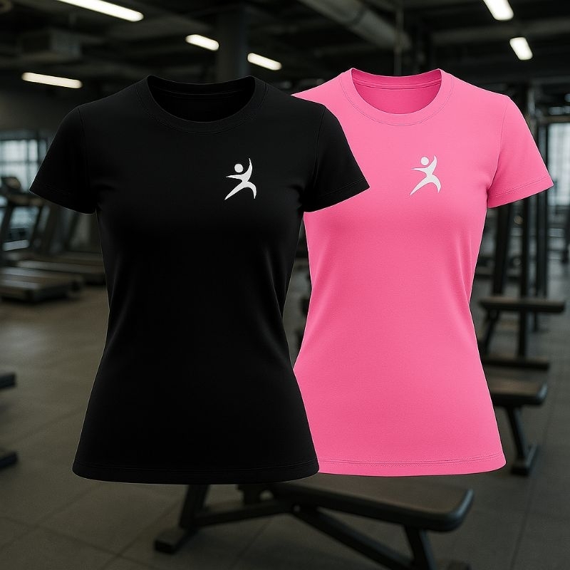 KIT 2 BLUSA DRY FIT PLUS FEMININA ACADEMIA, TREINO,ETC(baby look)