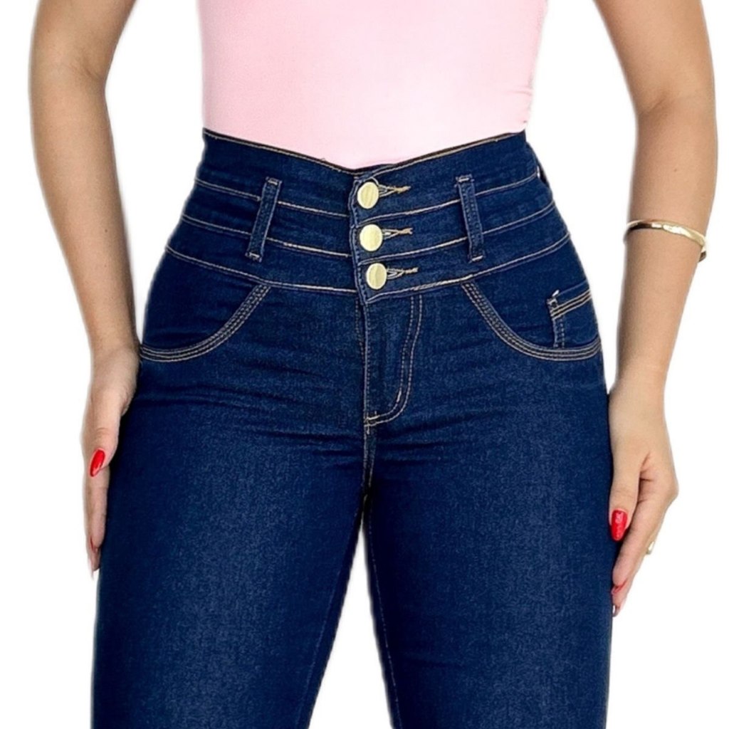 Cós triplo escura Calça modeladora feminina. em Oferta na Shopee