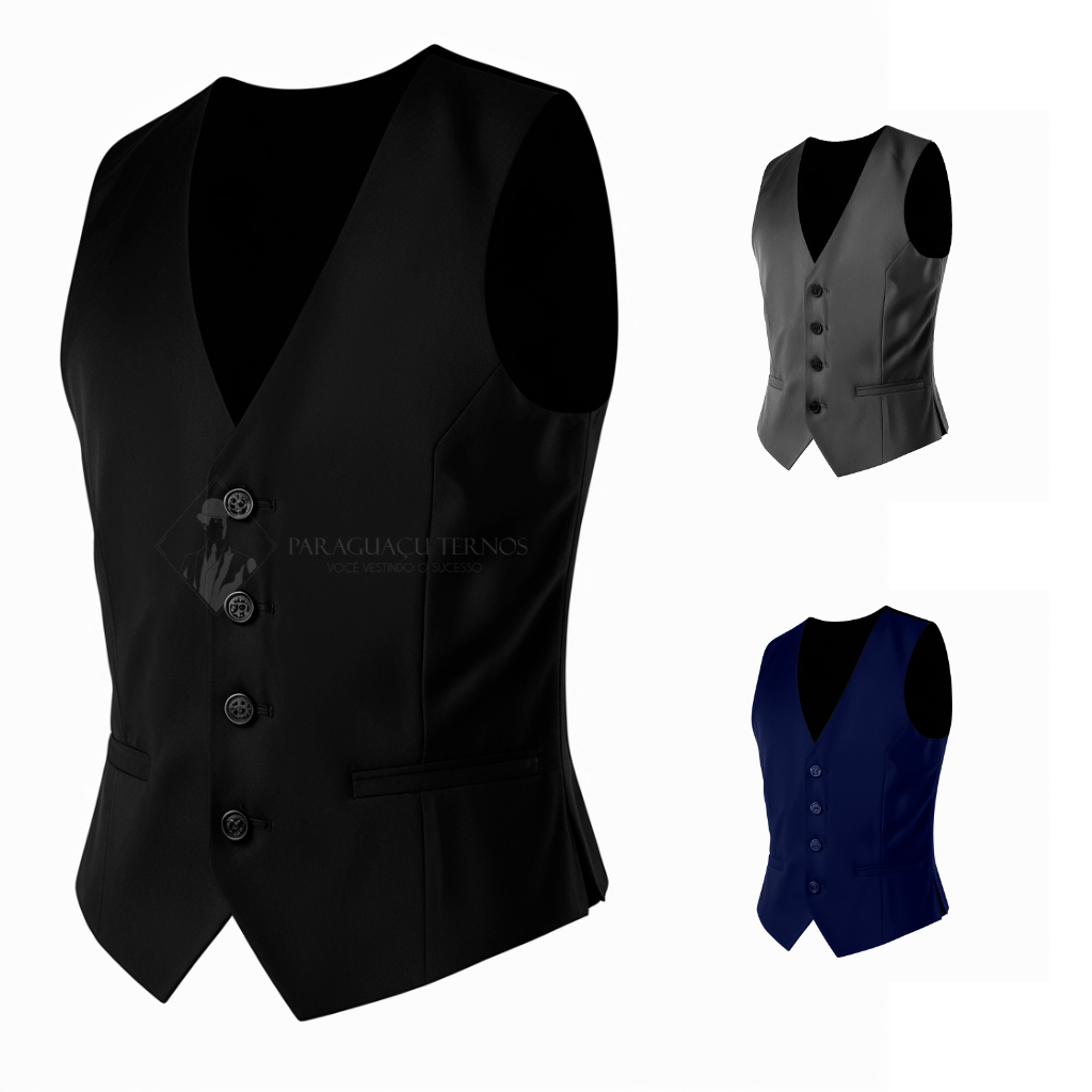 Colete Slim Masculino Premium | Ajuste Perfeito nas Costas | Alta Qualidade | Garantia de Satisfação
