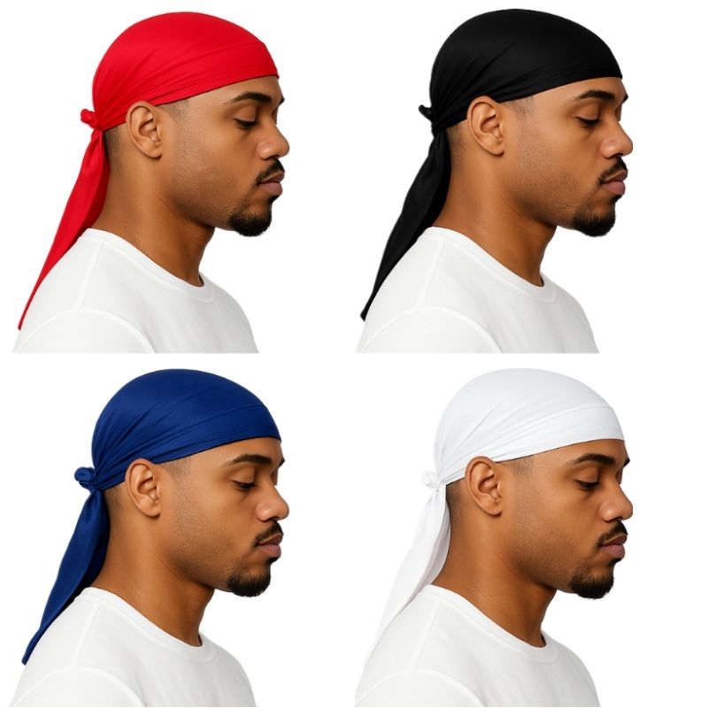 Bandana Durag Preta Touca 360 waves Dureg  Rapper Top em Oferta na Shopee