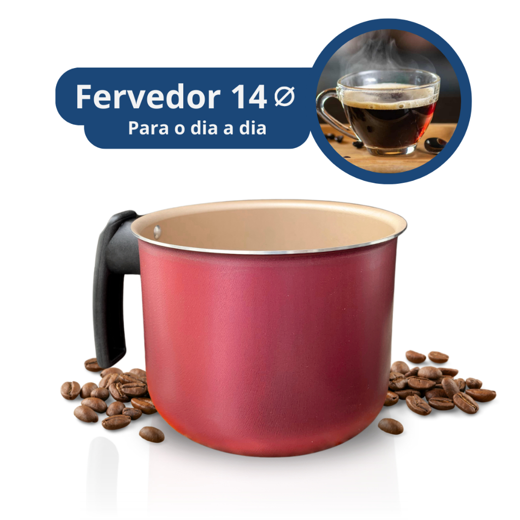 Fervedor Canecão Fervedor Antiaderente | Alumínios Portela Nº 14 em Oferta na Shopee